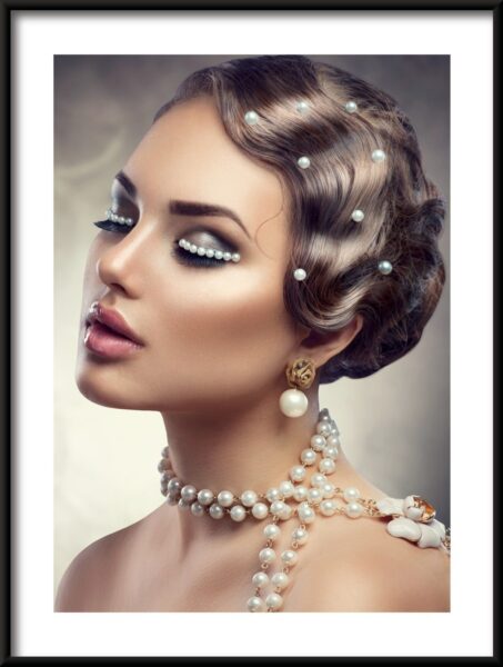 Affiche de bijoux en perles
