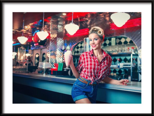 Elle au bar Poster