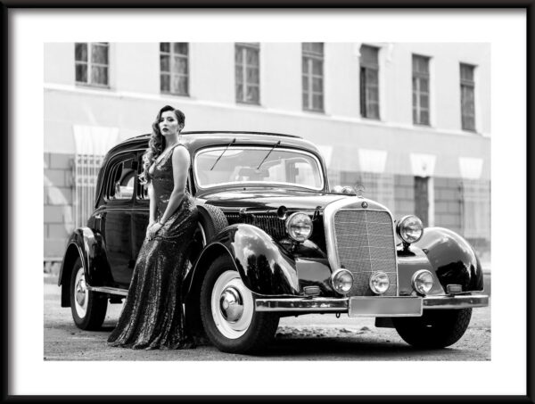 Affiche Mercedes noire