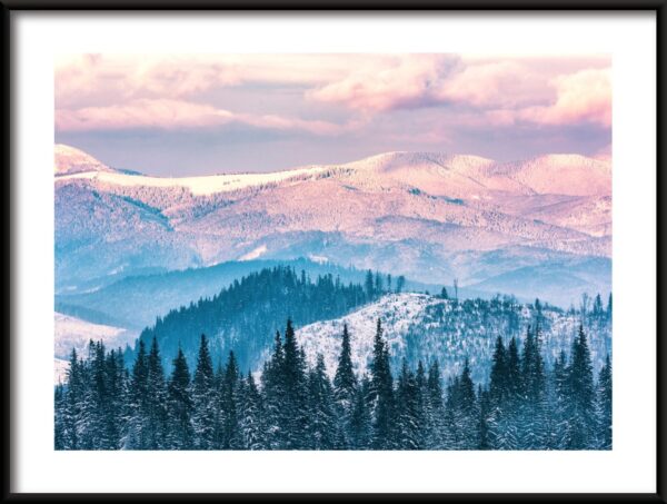 Affiche d'hiver de montagne