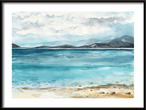 Peinture de la mer Poster