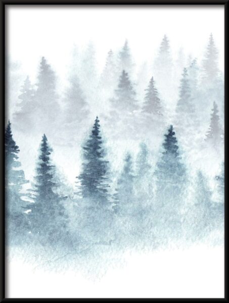 Affiche forêt enneigée – Image 4
