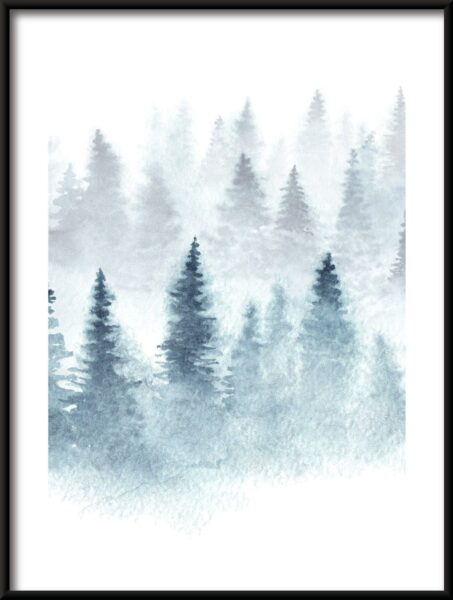 Affiche forêt enneigée – Image 3