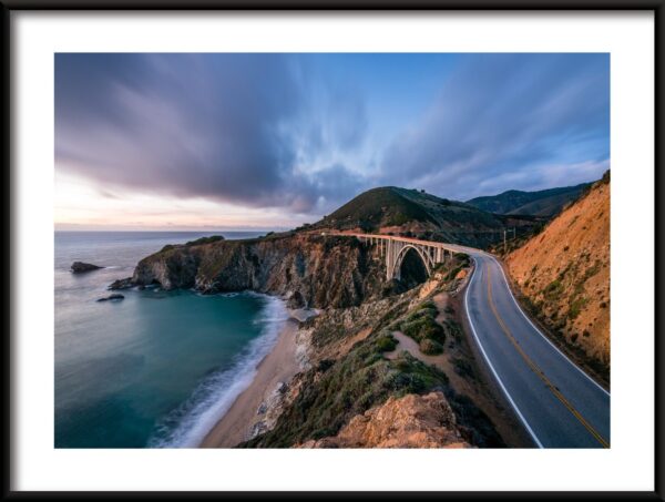 Affiche route bord de mer