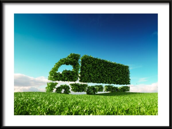 Affiche de transport vert