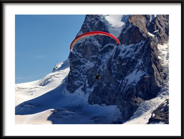 Affiche de vol en montagne