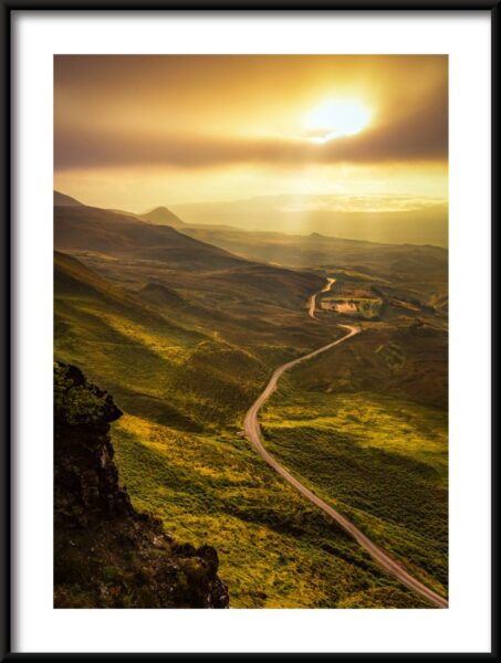 Affiche de route verte