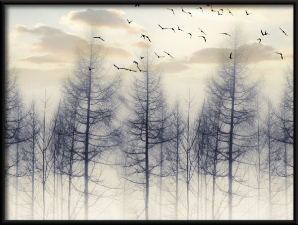 Oiseaux parmi les arbres Poster – Image 2