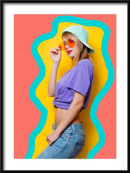 Lunettes de soleil roses Poster – Image 3