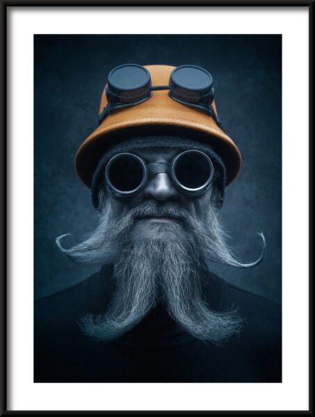 Affiche Homme à lunettes
