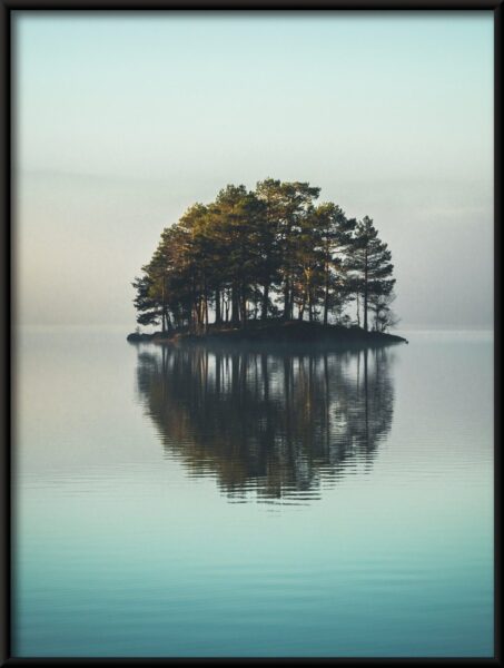 Île sur un lac Poster – Image 4