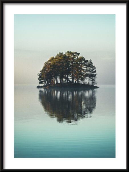 Île sur un lac Poster – Image 3