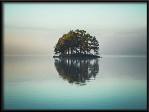 Île sur un lac Poster – Image 2