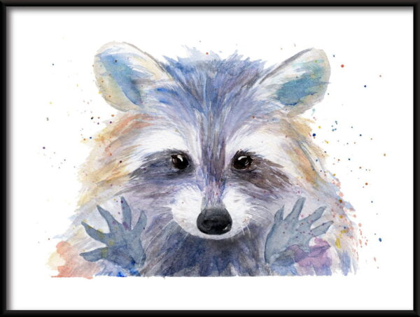 Affiche animalière aquarelle