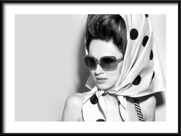 Affiche foulard à pois