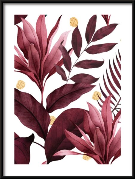 Feuilles de Bourgogne Poster