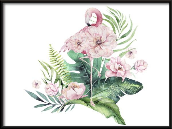 Affiche oiseau en fleurs – Image 2