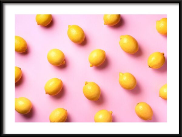 Citrons en rose Poster