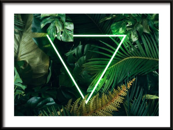 Poster Triangle en vert