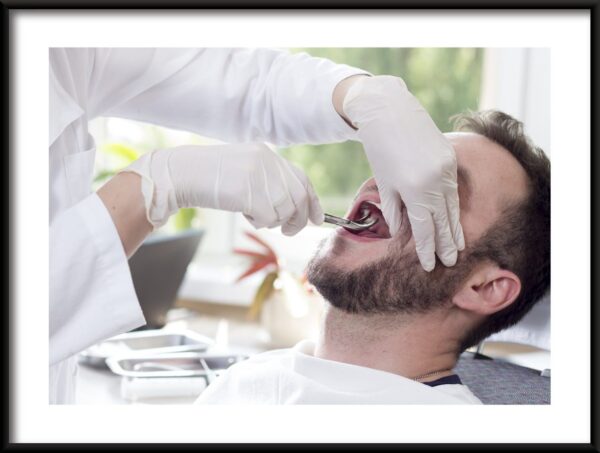 Visite chez le dentiste affiche