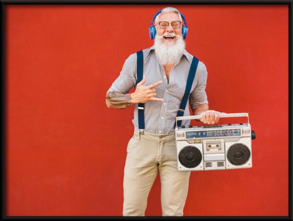 Barbu avec Radio Poster – Image 2