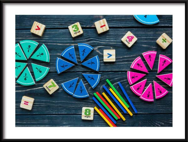 Fractions colorées Poster