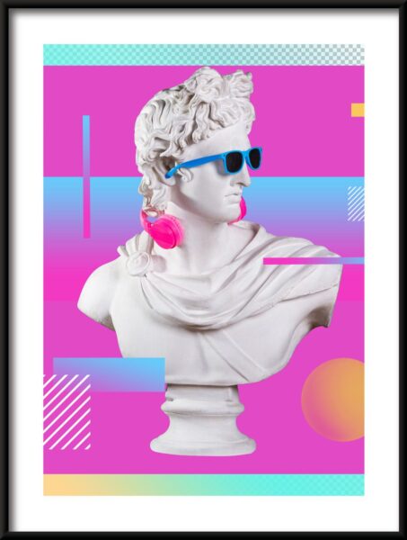 Affiche Buste à lunettes