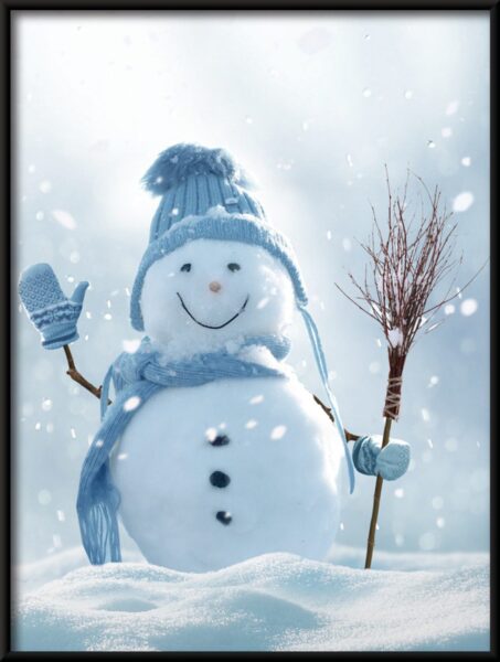 Salutations de bonhomme de neige Poster – Image 4
