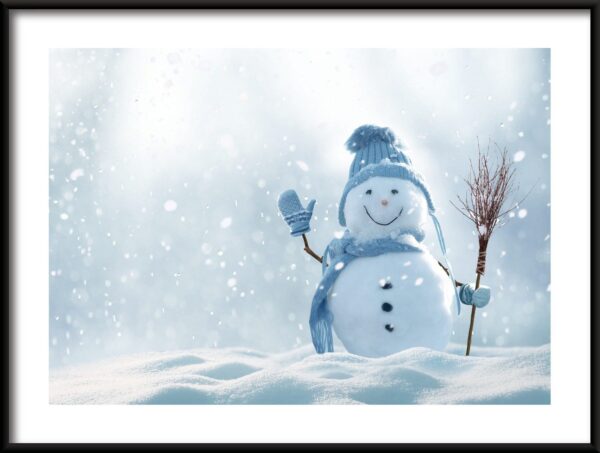 Salutations de bonhomme de neige Poster