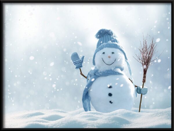 Salutations de bonhomme de neige Poster – Image 2