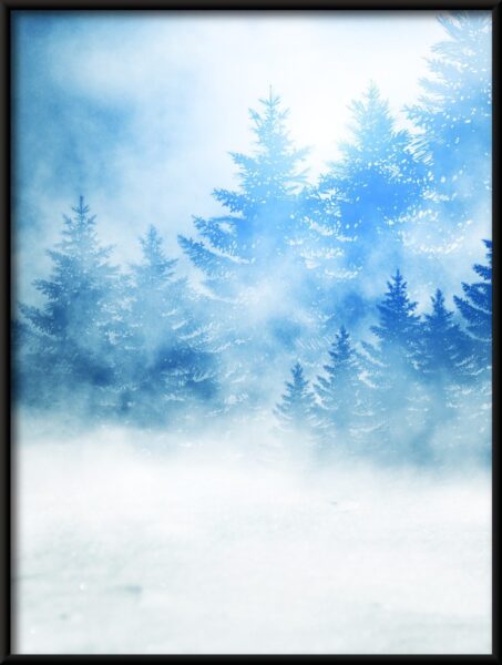Affiche Sapins de Noël dans la neige – Image 4