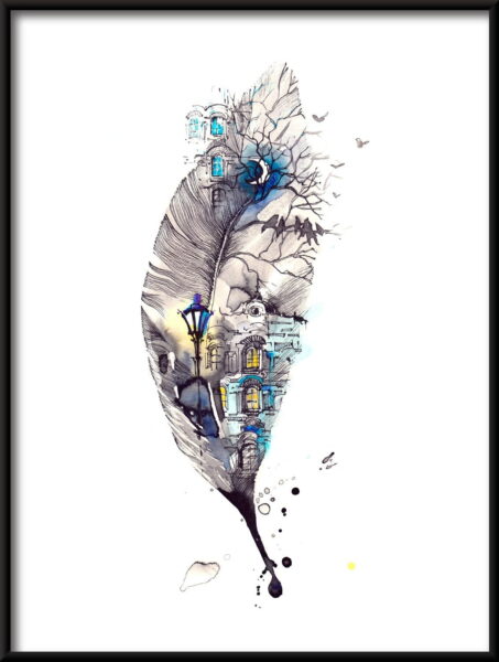 Affiche grande plume