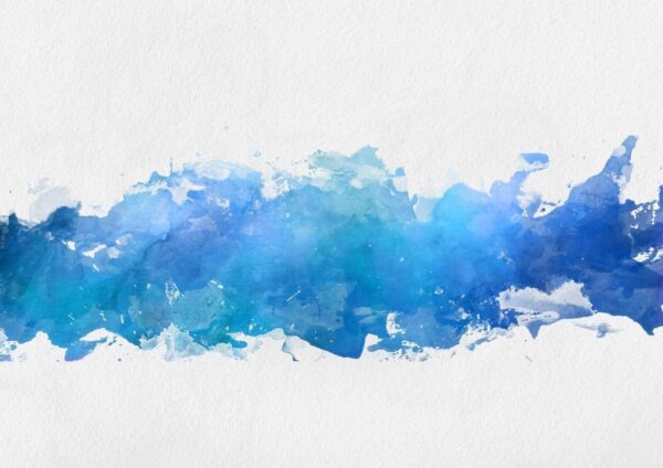 Peinture murale Tache d'encre bleue