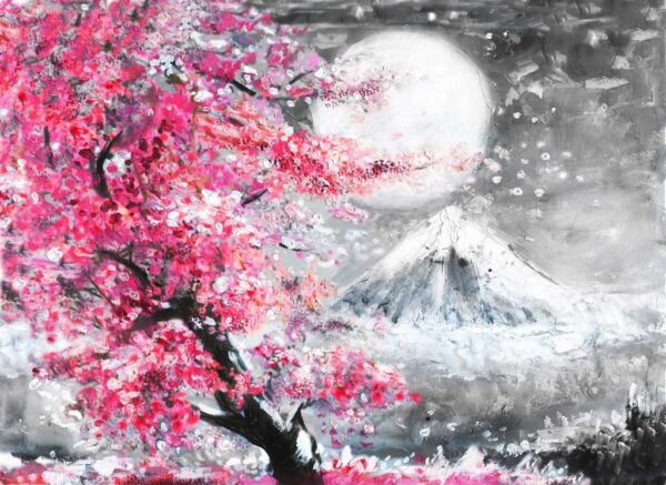 Peinture murale Cerisier en fleurs