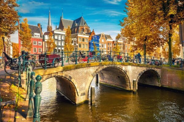 Peinture murale Automne Amsterdam