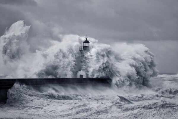 Peinture murale Tempête et Lanterne