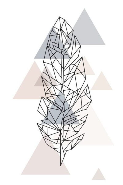 Peinture murale Stylo et triangles