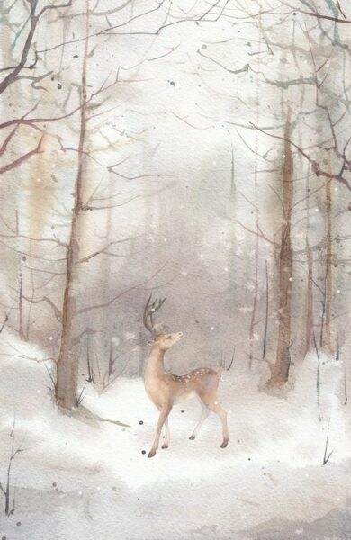 Peinture murale Paysage d'hiver
