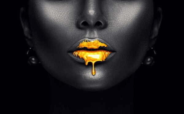 Peinture murale Baiser d'or