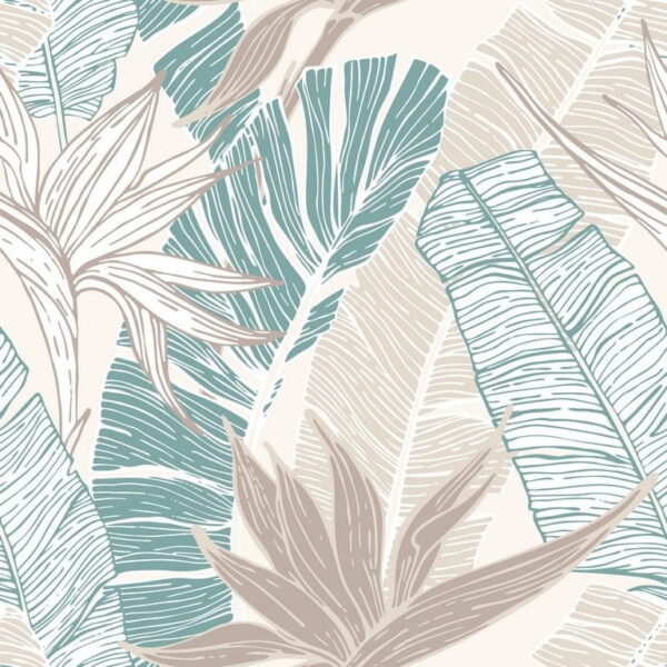 Sticker mural Pastel Feuilles