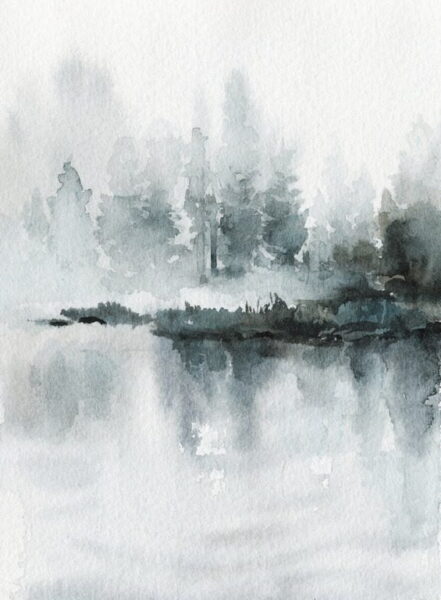 Peinture murale Paysage brumeux