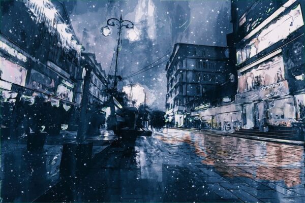 Poster XXL Neige dans la Ville