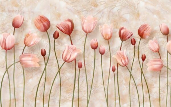 Sticker mural Tulipes roses