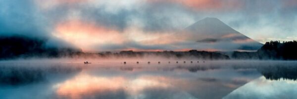 Peinture murale Brouillard sur le lac