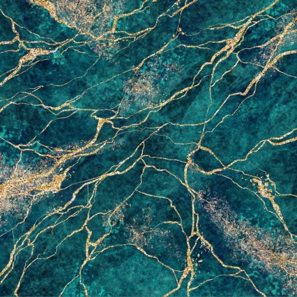Poster XXL Turquoise dorée