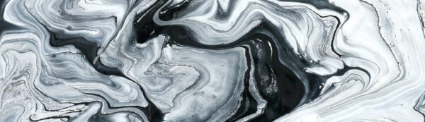 Peinture murale Vagues noires et blanches