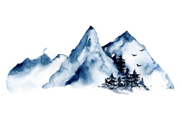 Peinture murale Oiseaux dans les montagnes
