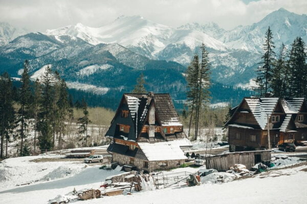 Peinture murale Chalet de montagne