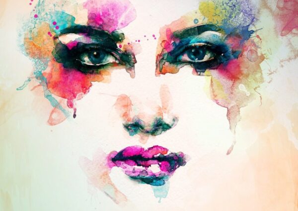 Peinture murale Maquillage coloré