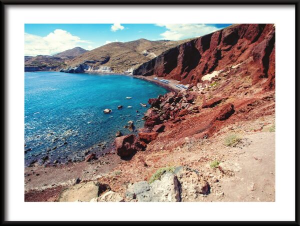 Plage rouge Poster